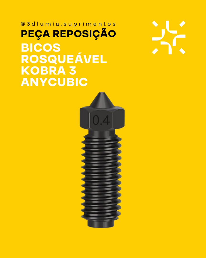 Bicos rosqueável Kobra 3 Anycubic